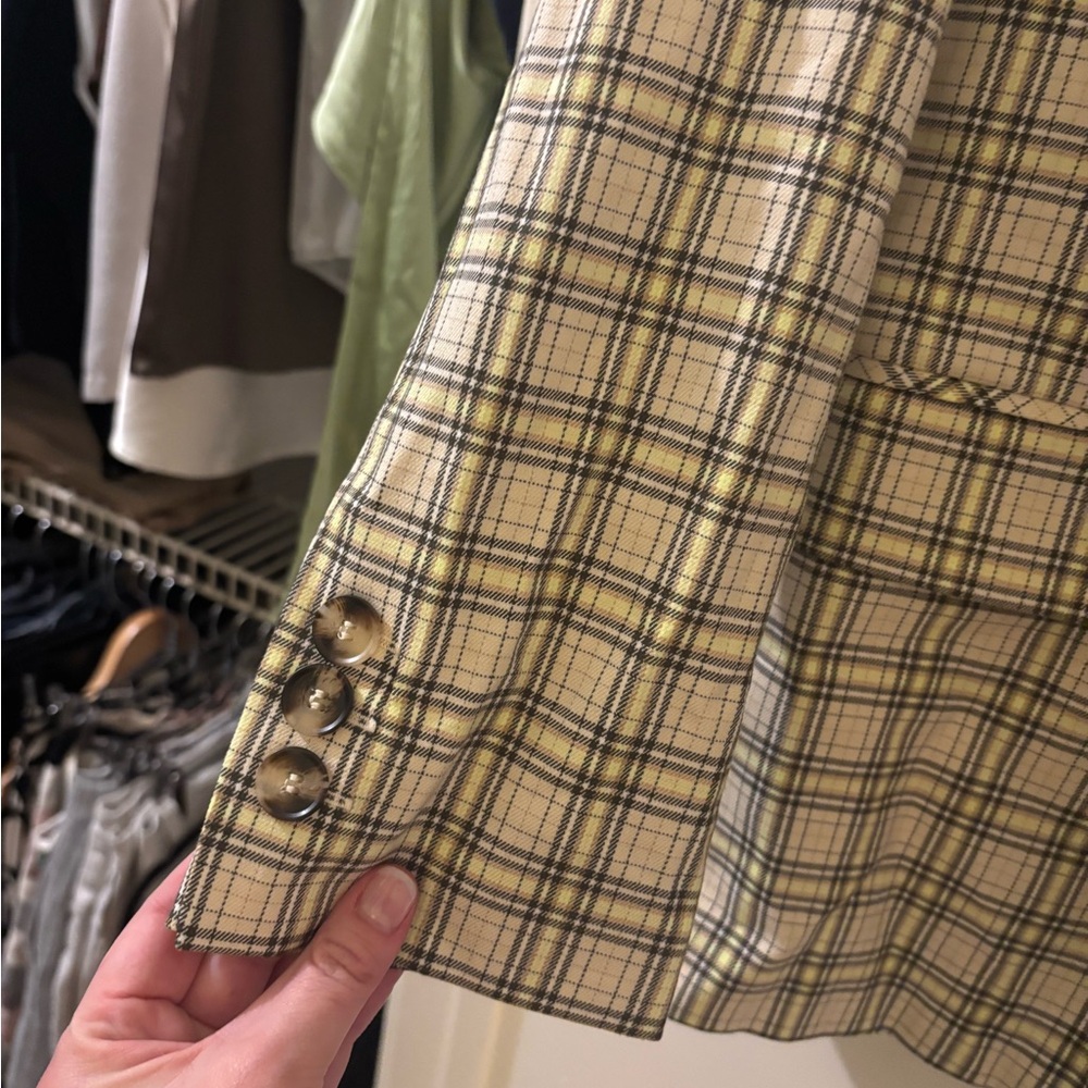 NWOT Topshop Plaid Blazer - Picture 7 of 8